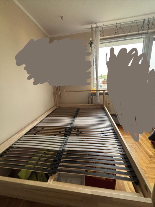 IKEA GJÖRA rama łóżka wymiary 140x200 z materacem