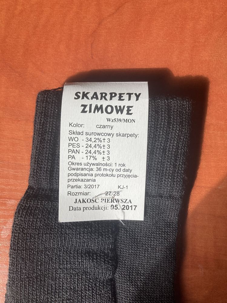 Skarpetki zimowe wojskowe 539/MON