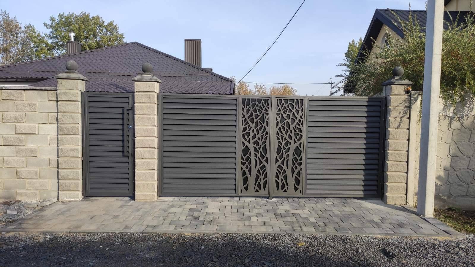 Лазерная резка металла Ворота жалюзи Забор ранчо Лазерна різка металу