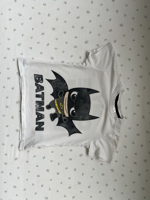 H&M Koszulka dla chłopca 92 Batman super napis modne ubrania tanie