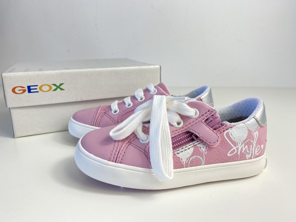 Sneakersy GEOX dziecięce różowe buty półbuty sznurowane r.25