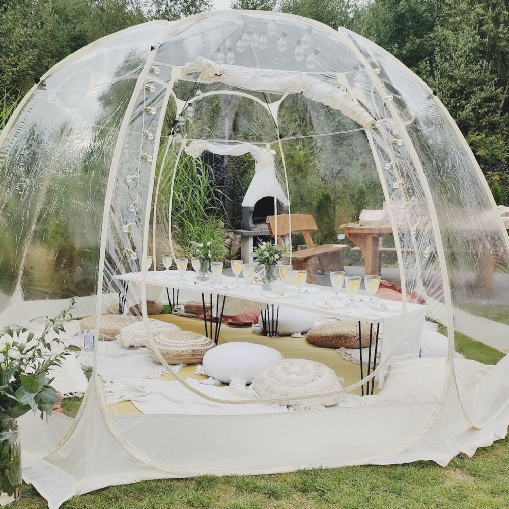 Wynajem namiotu bubble tent, panienski, wesele
