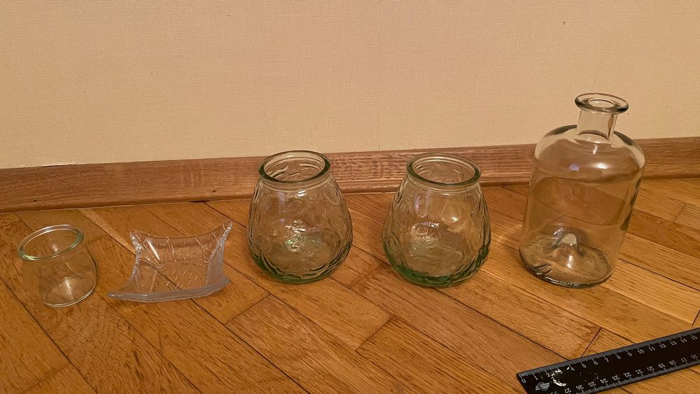 Подсвечники для свечей таблеток, баночки декоративные стекло