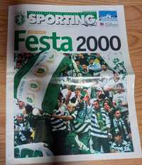 Revista rara da Conquista do campeonato em 2000 Sporting Campeão