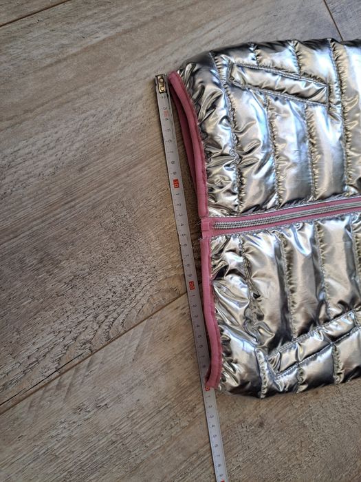 Bezrękawnik/ kamizelka dziewczęca,  srebrna - rozm 104