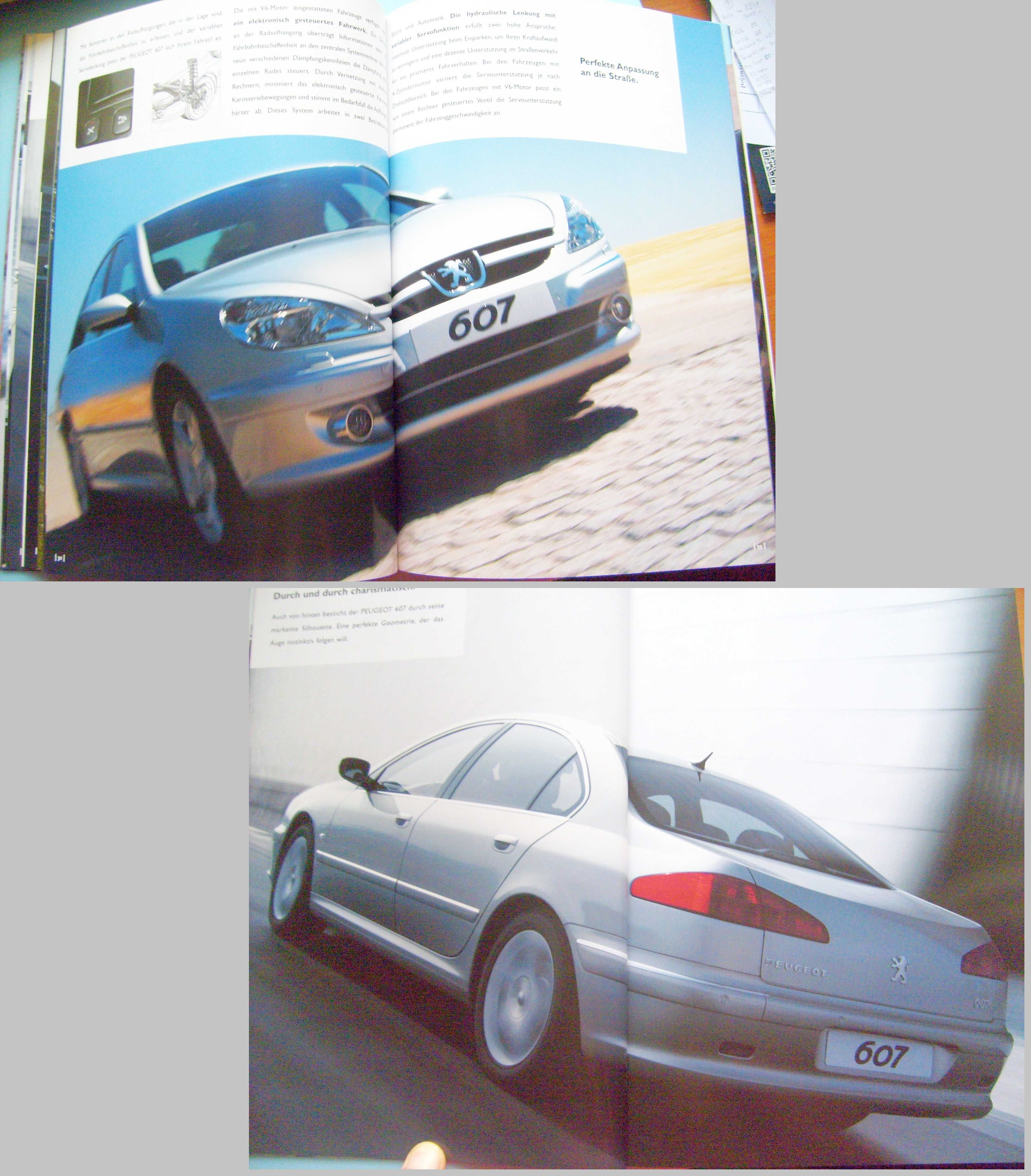 PEUGEOT 607 / model 2005 *obszerny prospekt 62 strony stan BDB