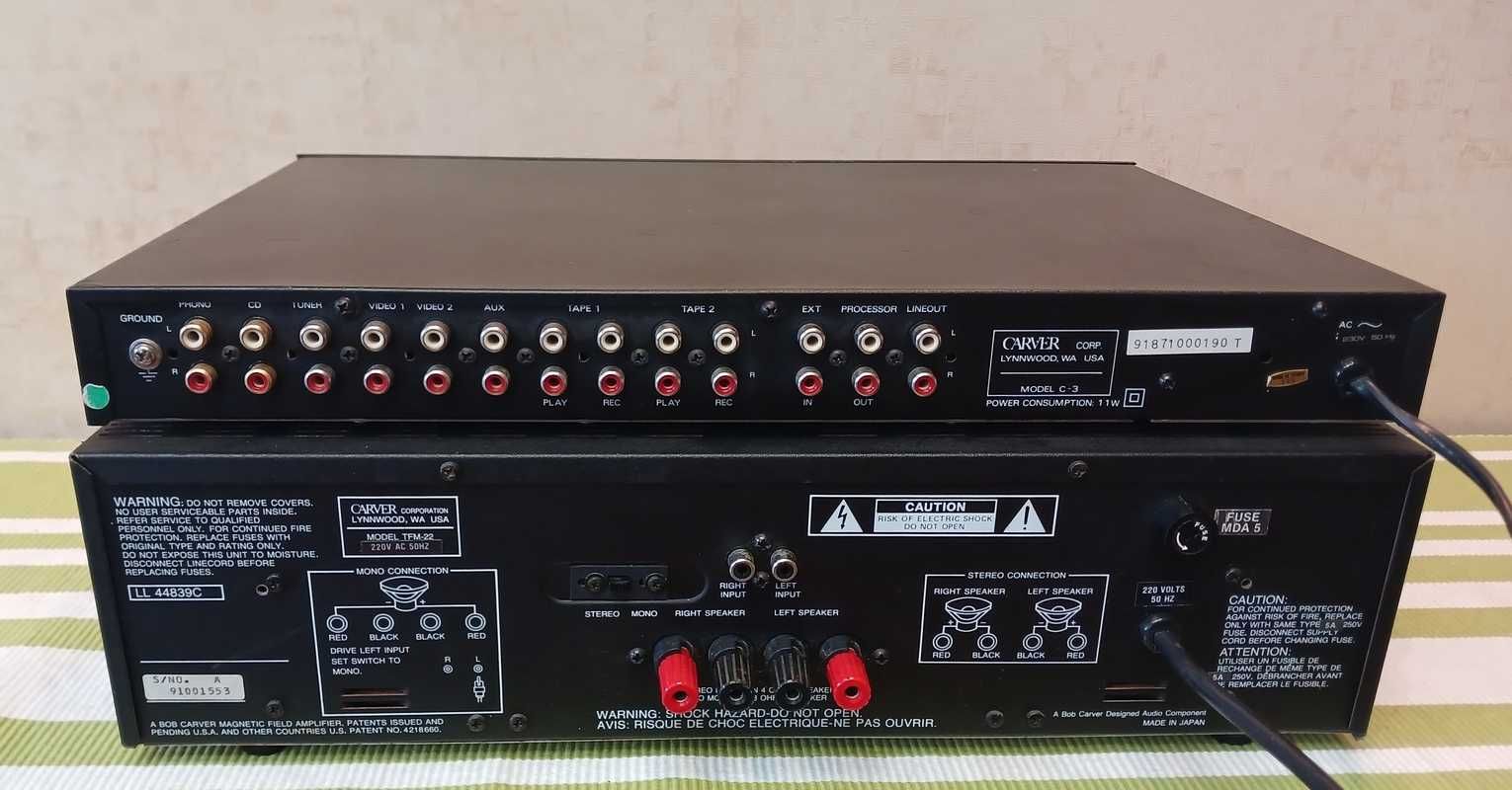 Літня знижка! Carver Sonic Holography Preamp C-3 + Carver TFM-22