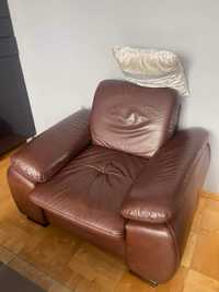 Sofa +fotel skorzany