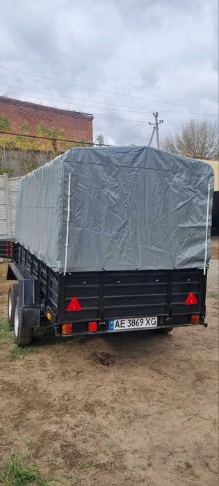 Двовісний причеп Кремінь+ посилений від заводу Коріда-Тех, авто причіп