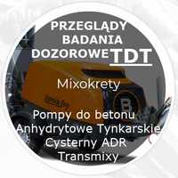 Badania dozorowe TDT przeglady mixokretow transmixow miksokret pompy