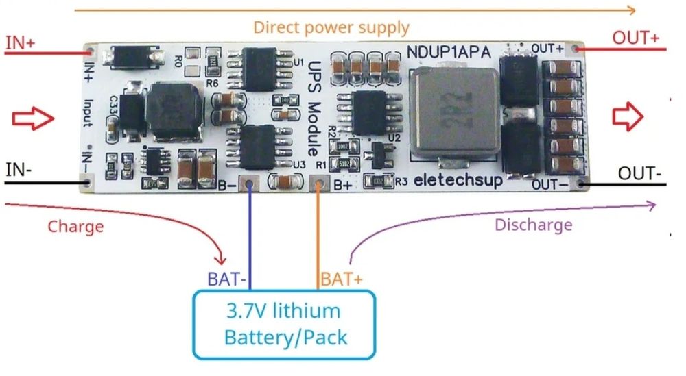 Міні ДБЖ ups для роутера (onu) модуль плата