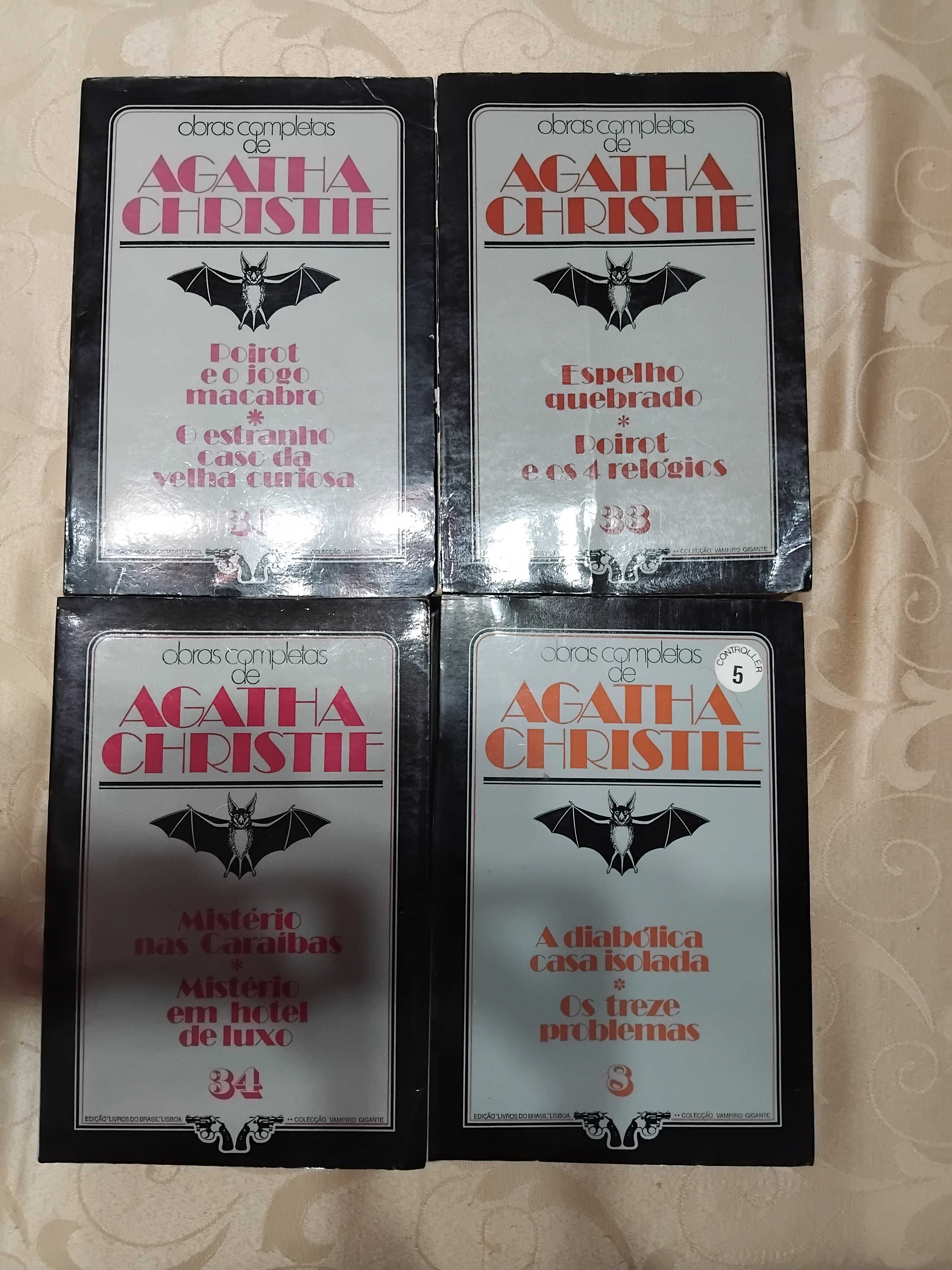 Livros da colecção Agatha Christie, editora Brasil