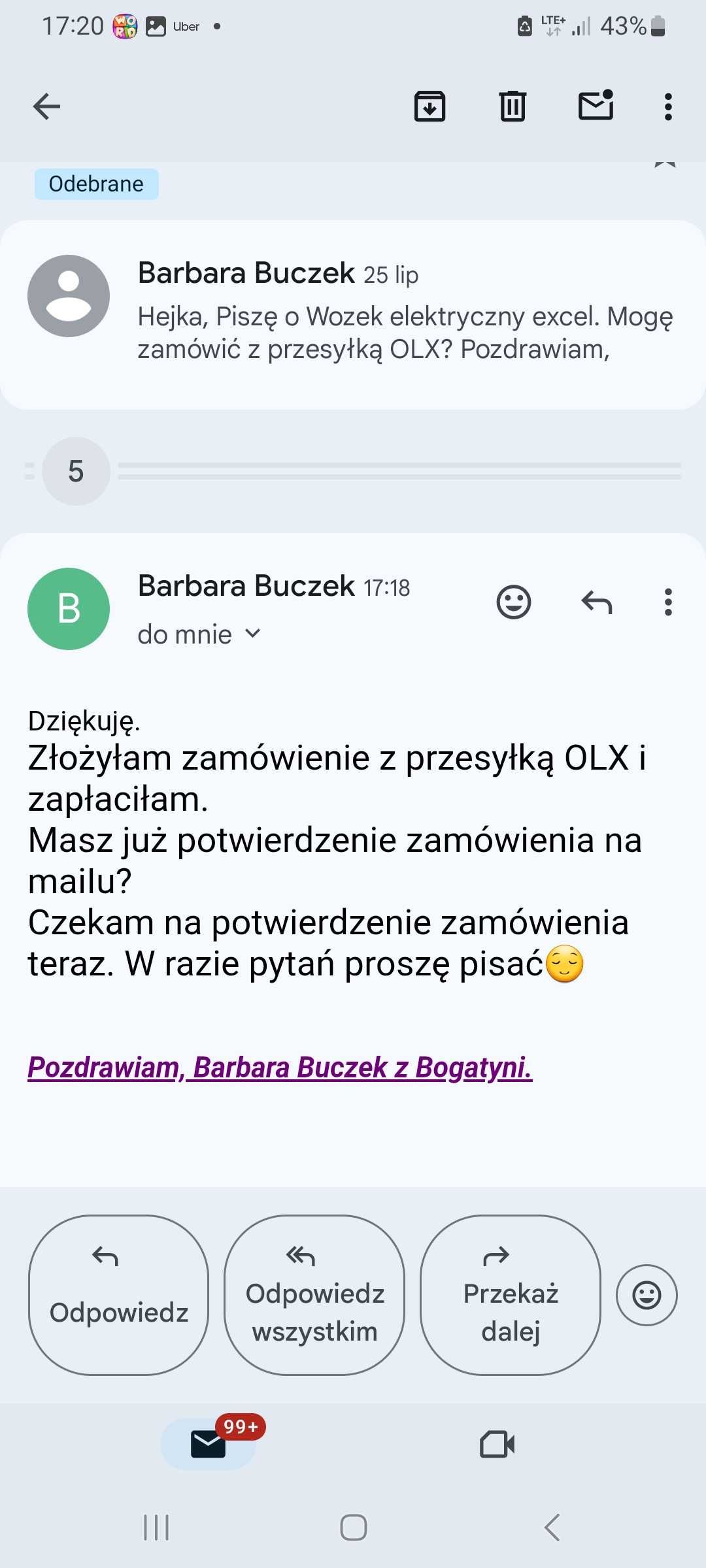 Wozek elektryczny excel