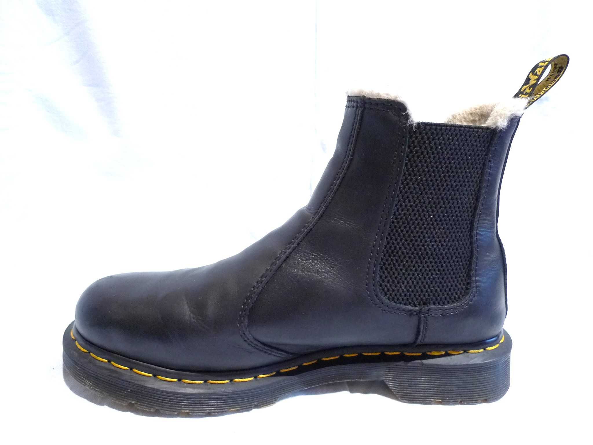 Dr MARTENS Leonore r41/26,5cm Sztyblety skórzane ocieplane botki glany