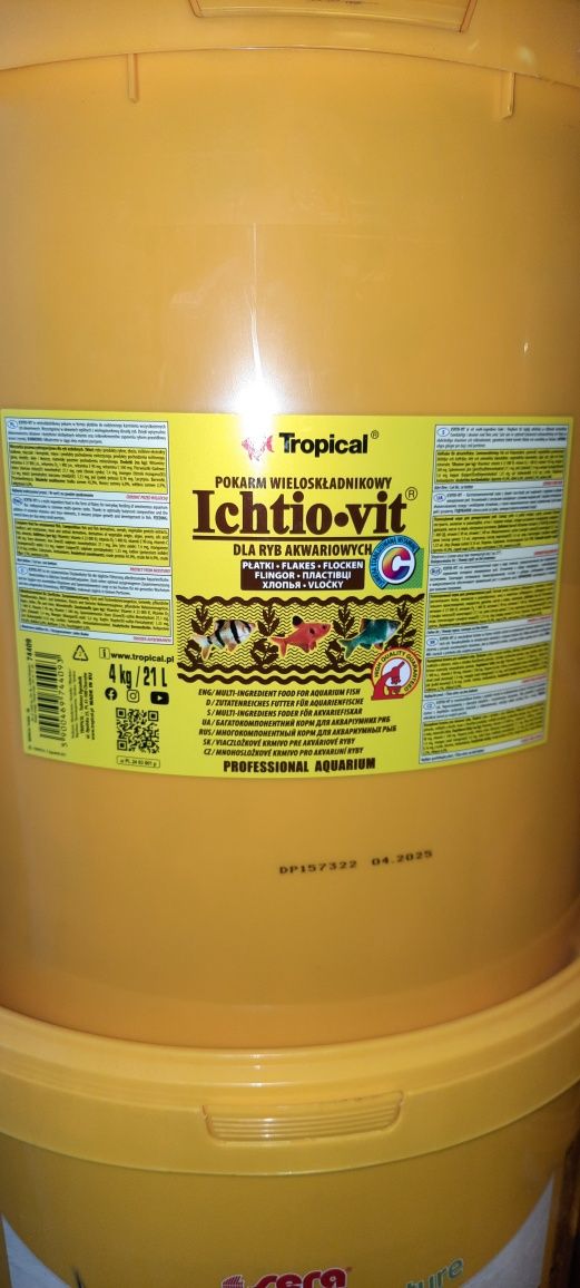 Корм для рыбок Tropical Ichtio-vit Bio-vit Ovo-vit хлопья 20 литров