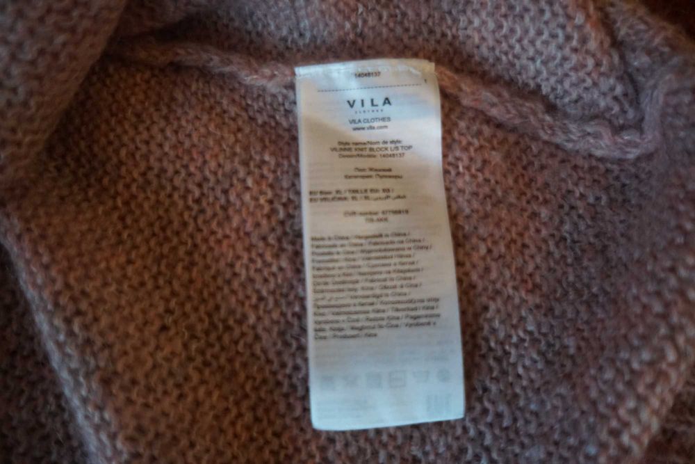 VILA sweter damski XL moher wełna ciepły lekki