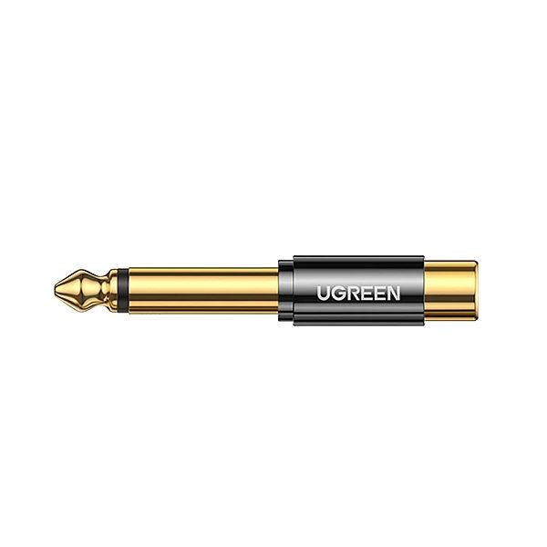 Ugreen przejściówka adapter jack 6,35 mm (męski) na RCA (żeński) złoty