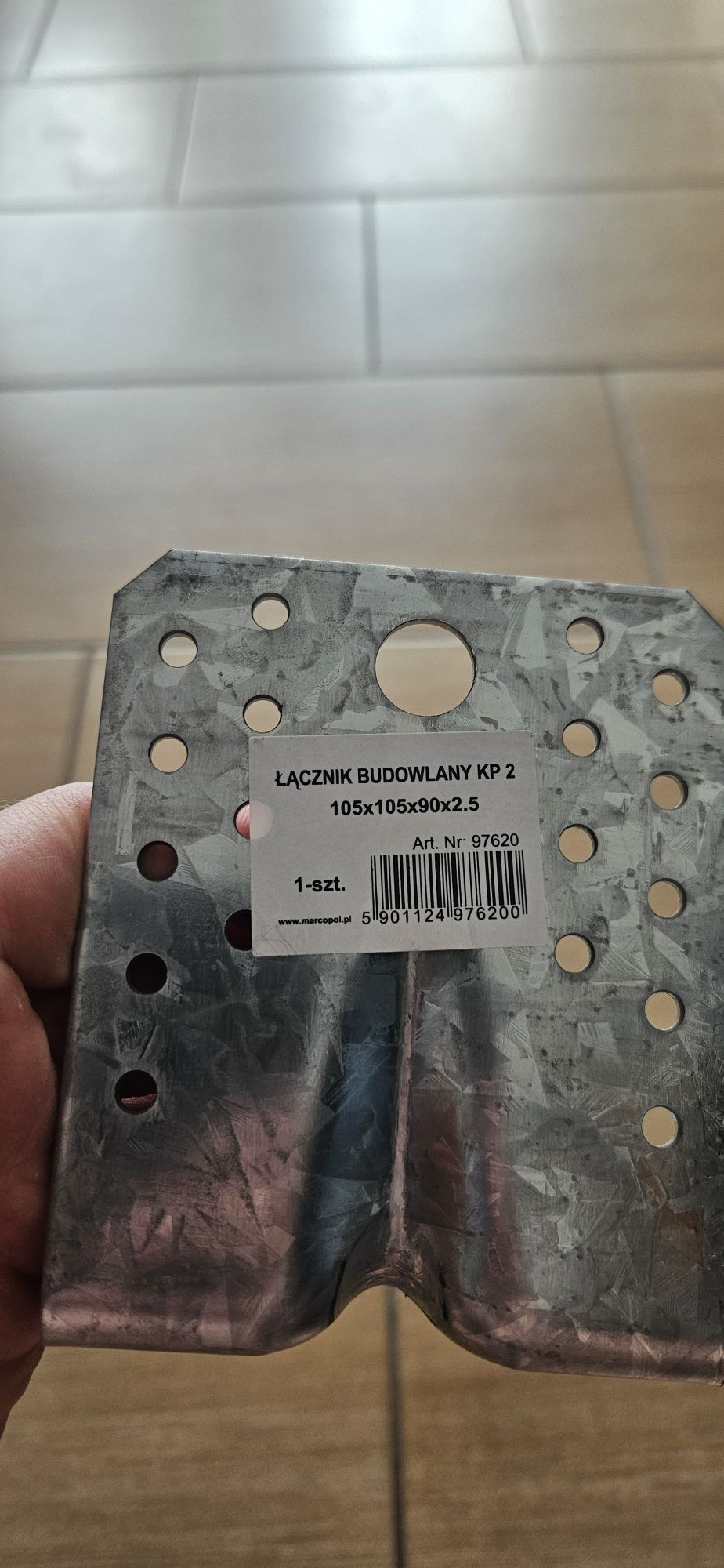 Łącznik budowlany/kątownik ciesielski  KP2 105x105x90x2.5
