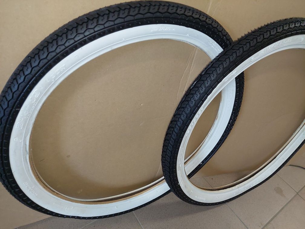 Nowy kpl opony retro 2,25-19" komar sztywniak zak rys 2375/50t1 pl