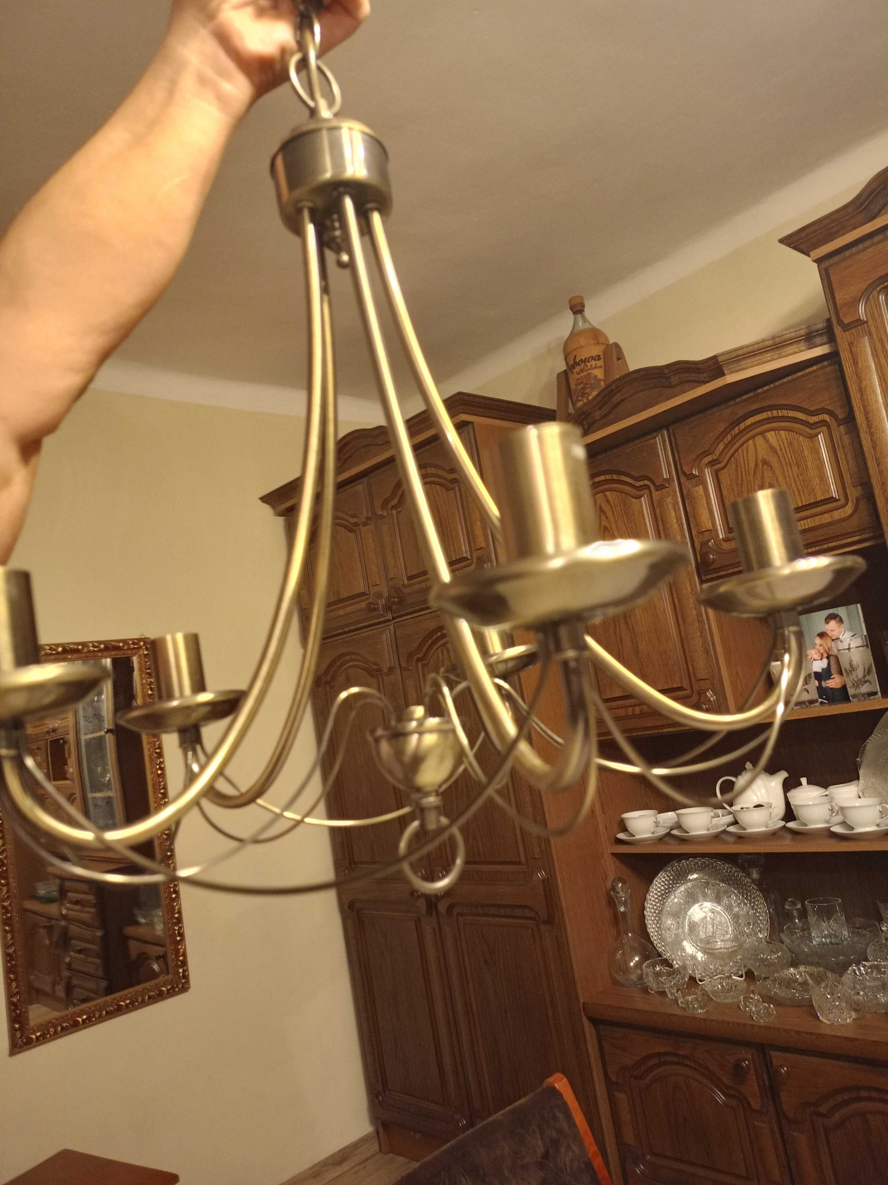 Żyrandol lampa salon jadalnia świeczki