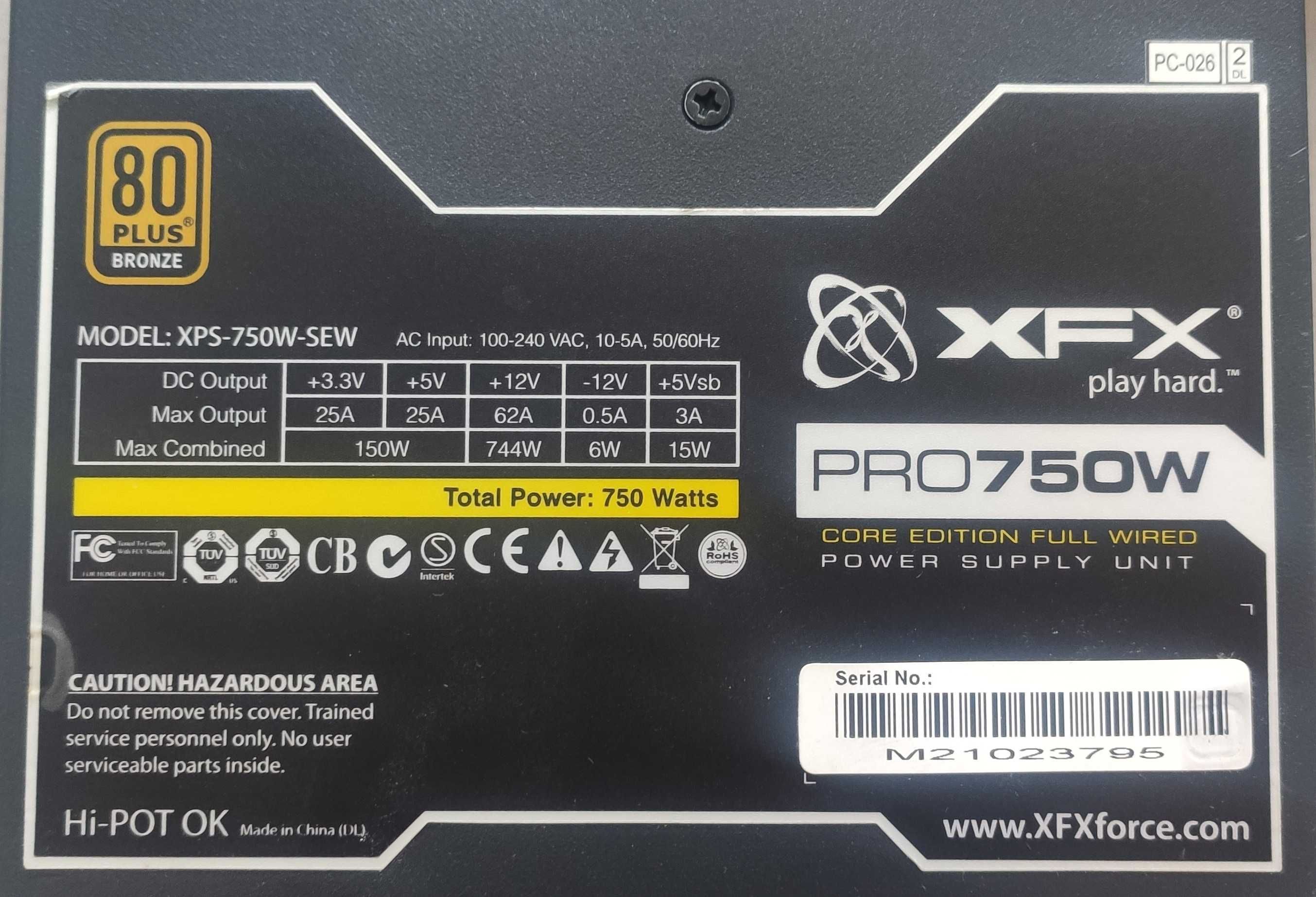 Zasilacz XFX PRO 750W