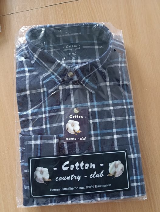 Новая Мужская рубашка байковая утеплённая ворот 41-42