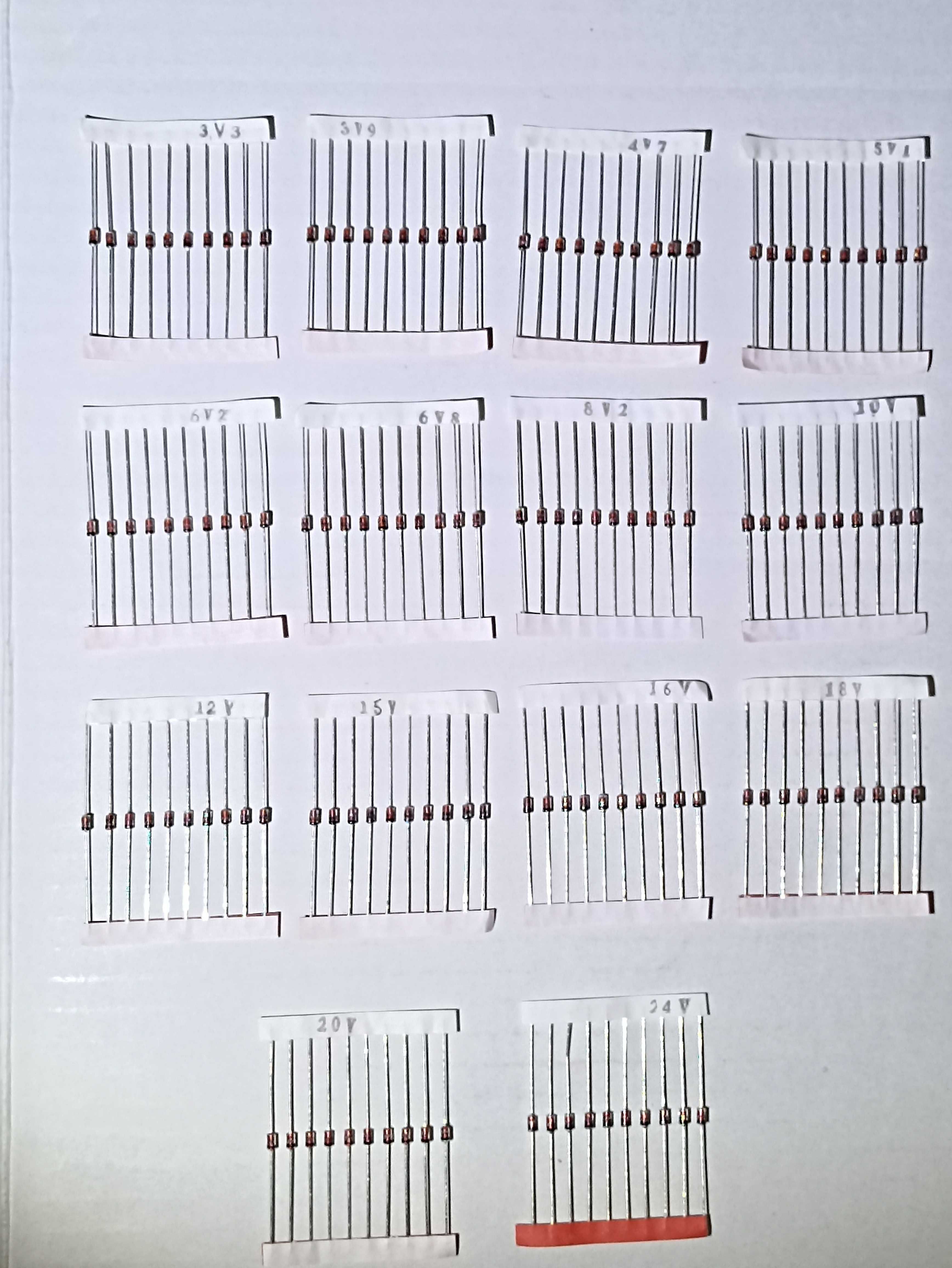 140шт.Набір діод Зенера стабілітрон LL34 DO41 14*10шт 3-8,2 10-24V
