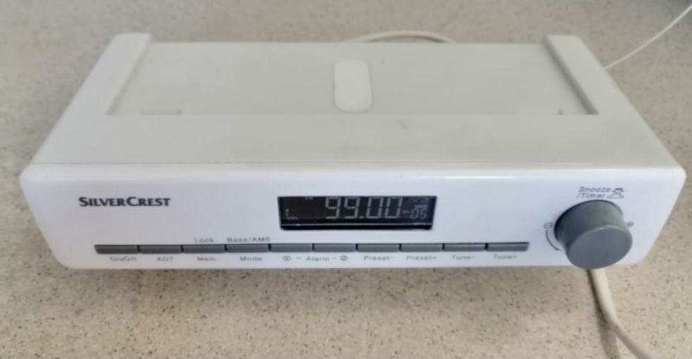 Radio Relógio de Cozinha