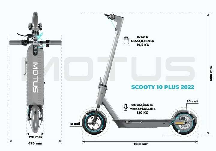 Hulajnoga elektryczna Motus Scooty 10 Plus 2022 nowa