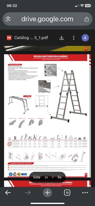 Escada Miutiusos em Aluminio
