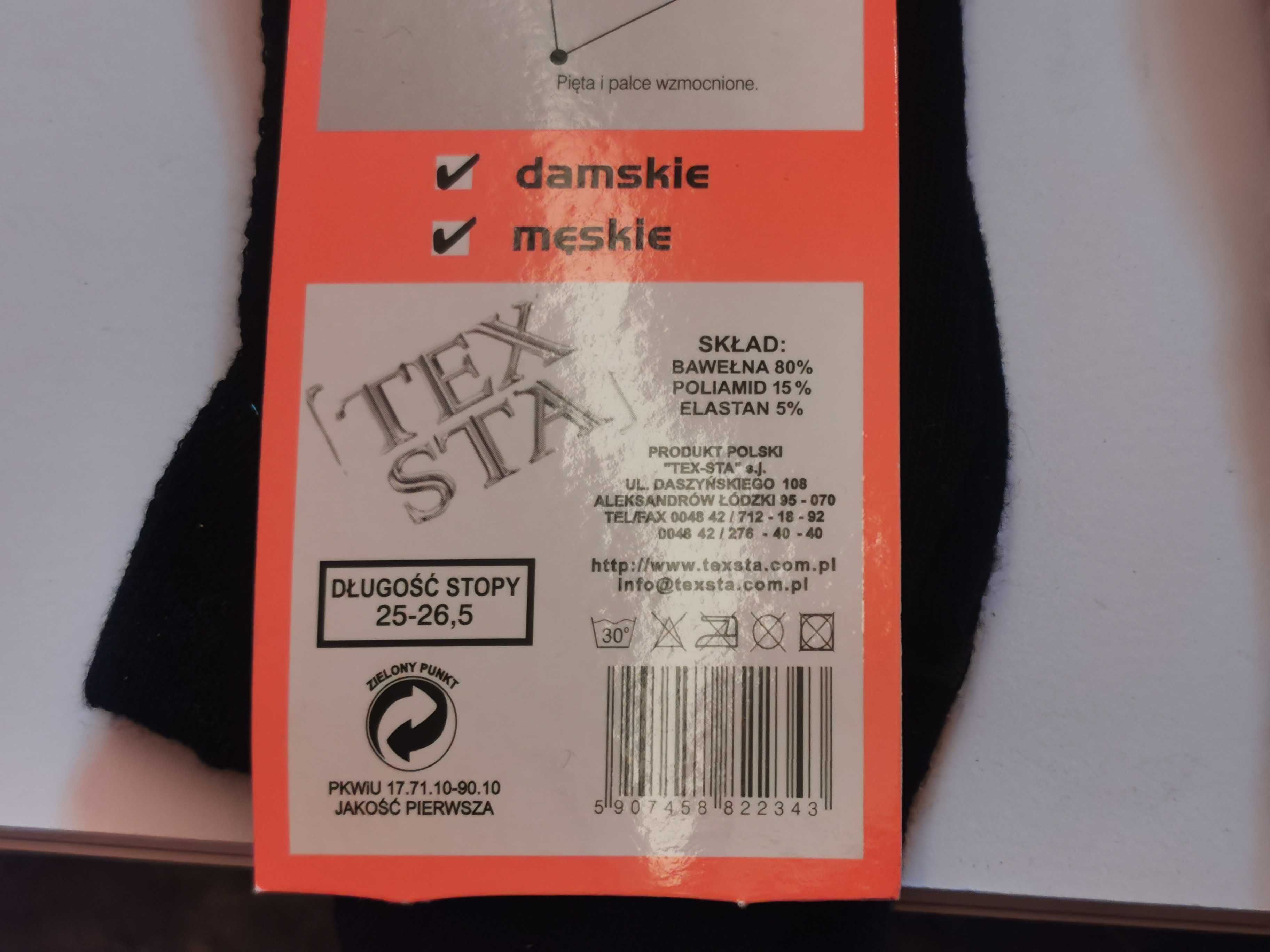 Skarpety sportowe damskie/meskie tex-sta 35-37