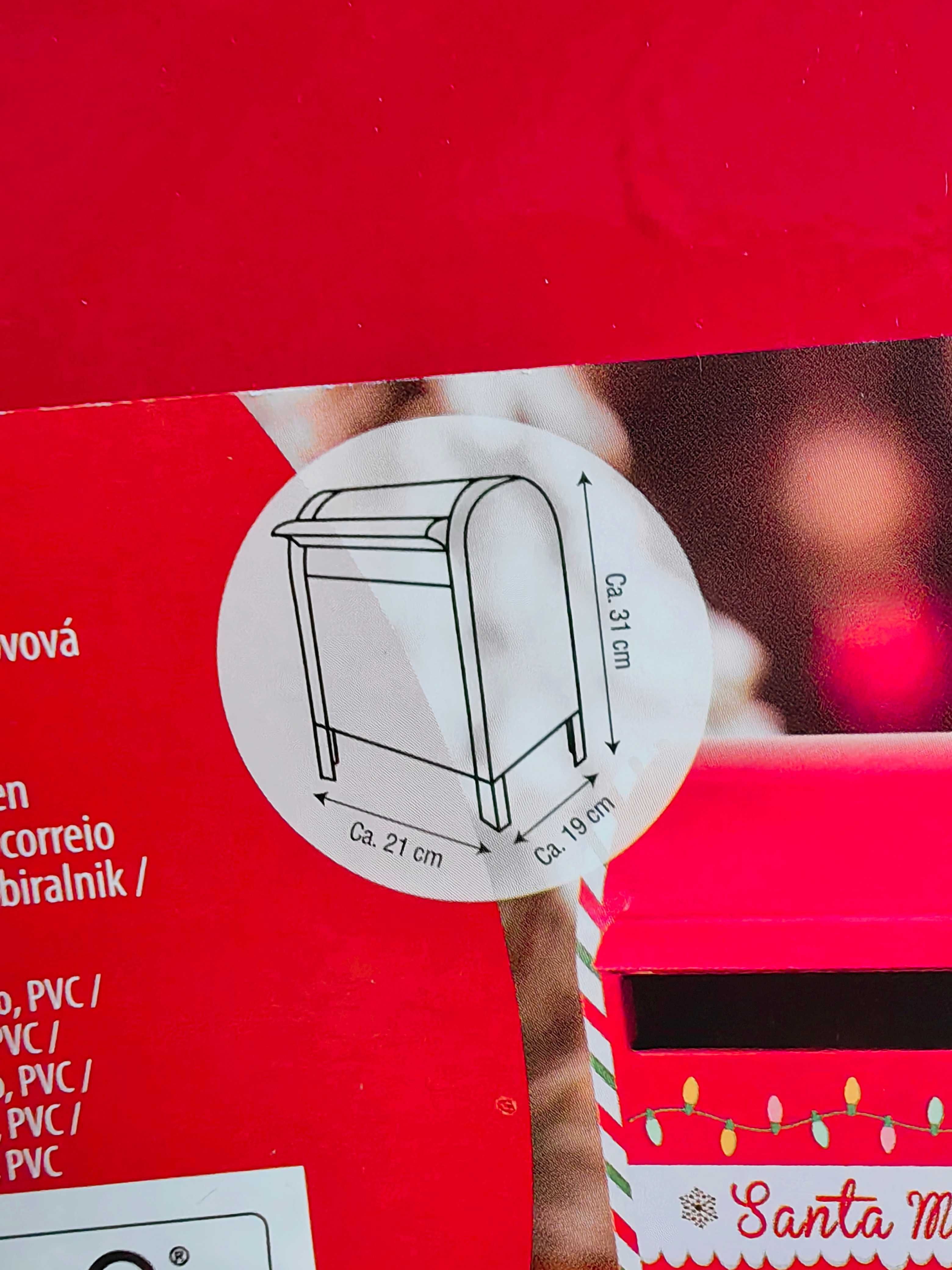 Skrzynka na listy do Świętego Mikołaja święta dekoracja