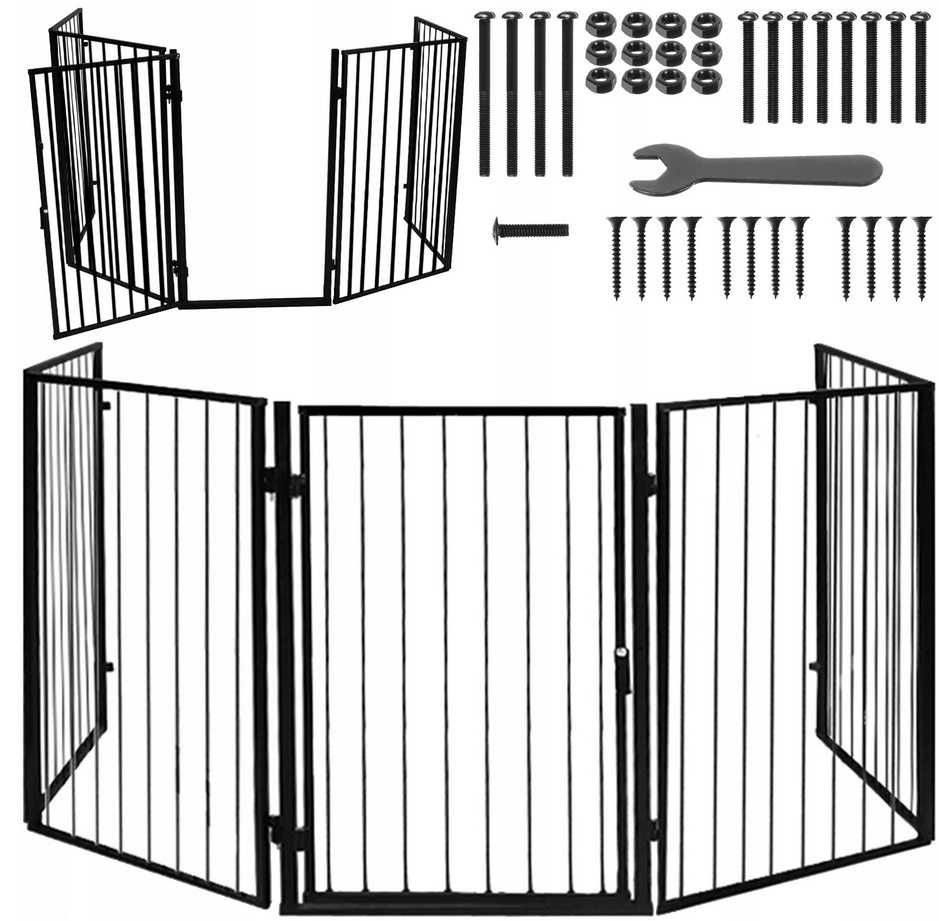 Barierka zabezpieczająca przykręcana metal Kaminer 304 x 74,5 cm