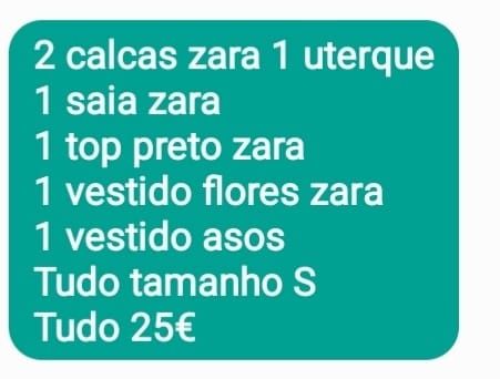 Varios tipos de roupa zara