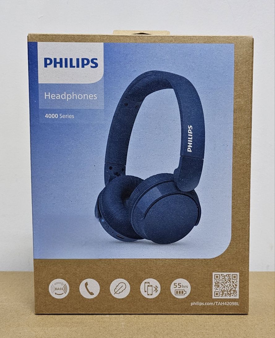 Nauszne słuchawki bezprzewodowe Philips 4000 Series do 55 h słuchania