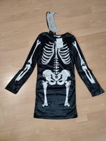 Strój karnawałowy przebranie Szkielet kościotrup skeleton sukienka