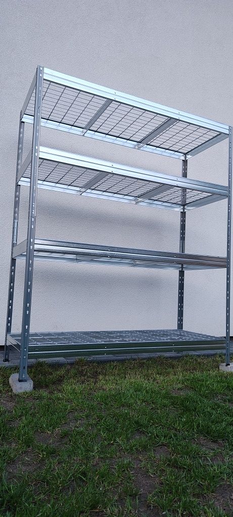 Regały Magazynowe, Warsztatowe, Ażurowe 180x150x60 cm 4P/400 kg, Ocynk