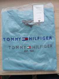 Koszulka Tommy Hilfiger t-shirt męski, błękitny kolor rozmiar L