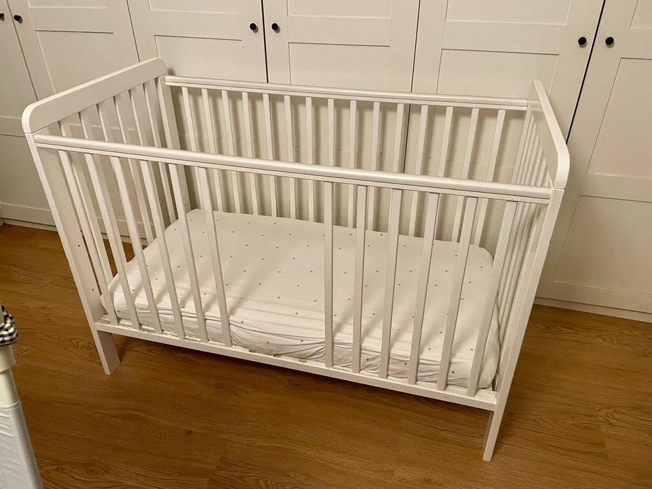 Łóżeczko dziecięce Woodies 120x60 + materac + dodatki