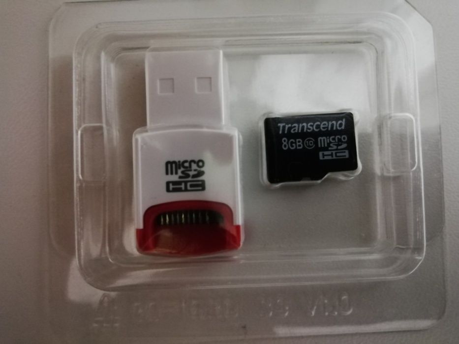 Карта пам'яті Transcend 8 GB microSDHC class 10 + P3 Card Reader USB