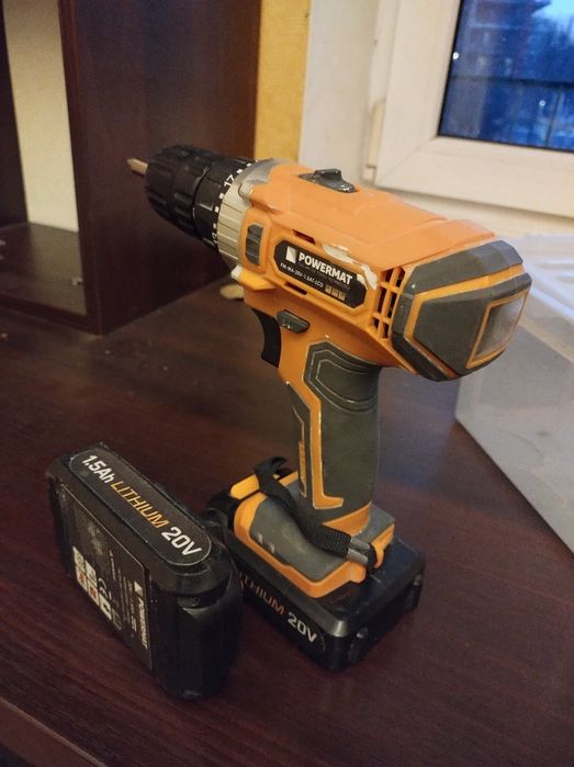 Wkrętarka powermat 20v 2 baterie ładowarka walizka