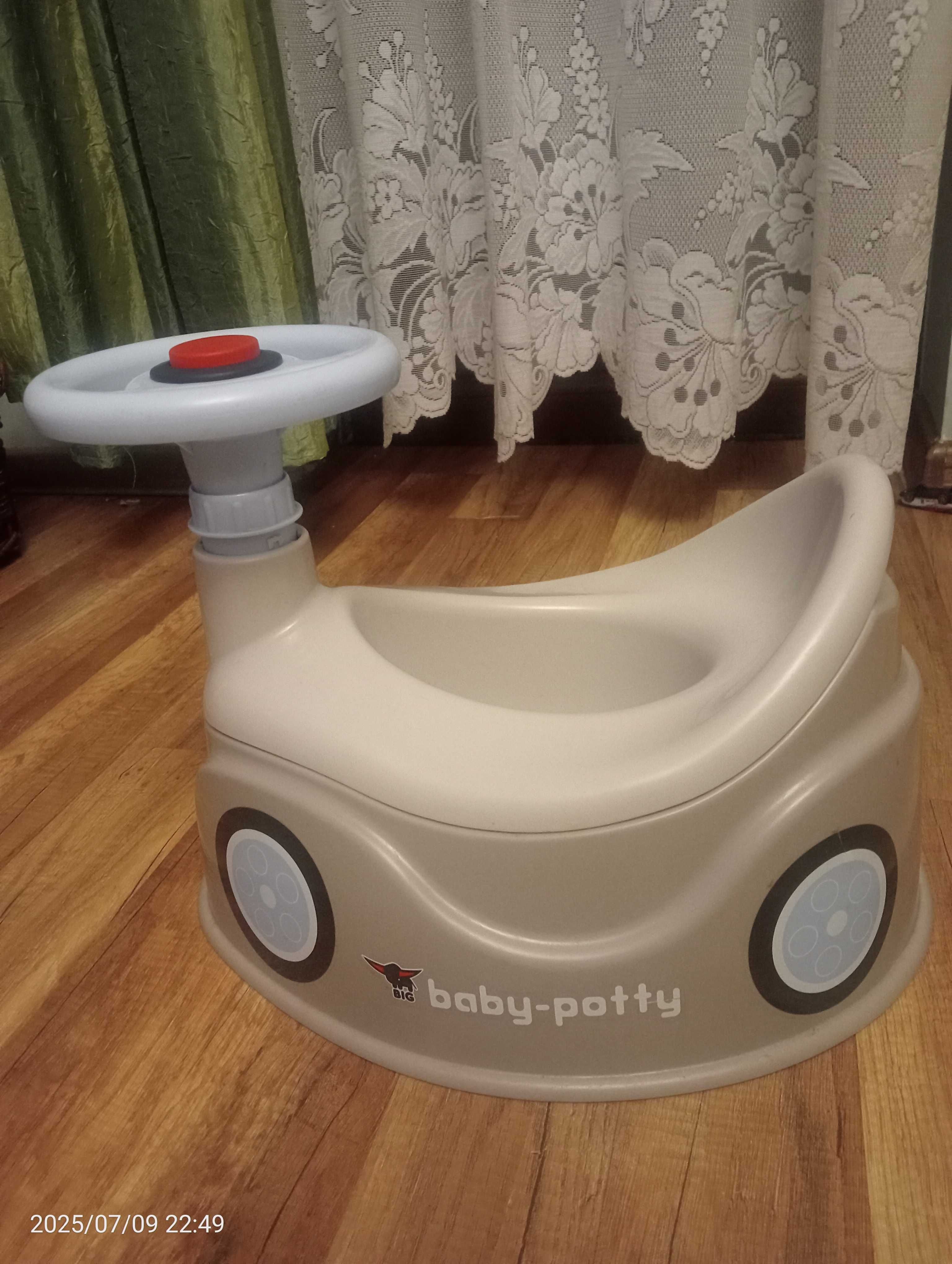 Nocnik auto Szary Booby Car klakson kierownica Autko