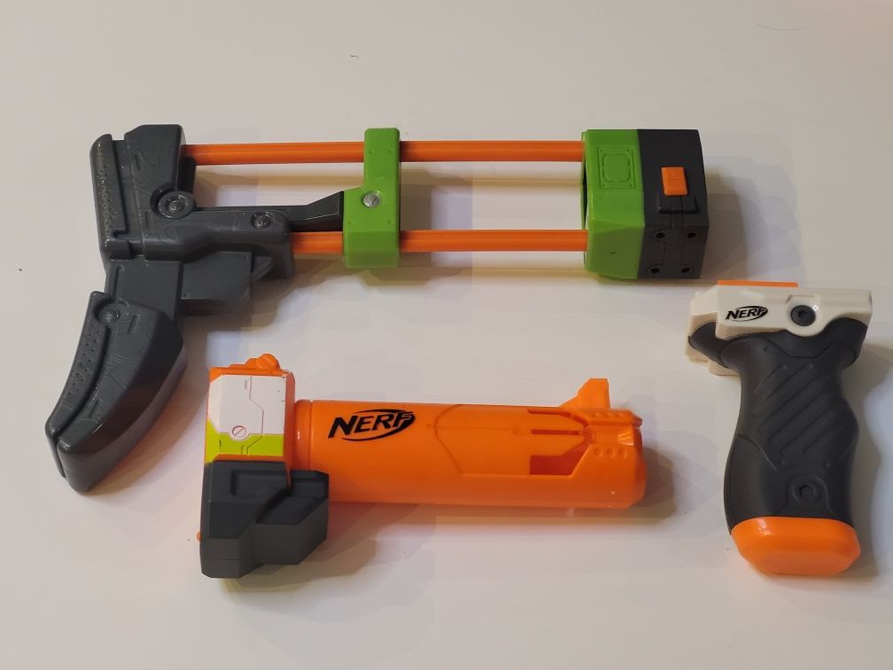 NERF MODULUS 3szt  elementy kolba lufa do pistoletu