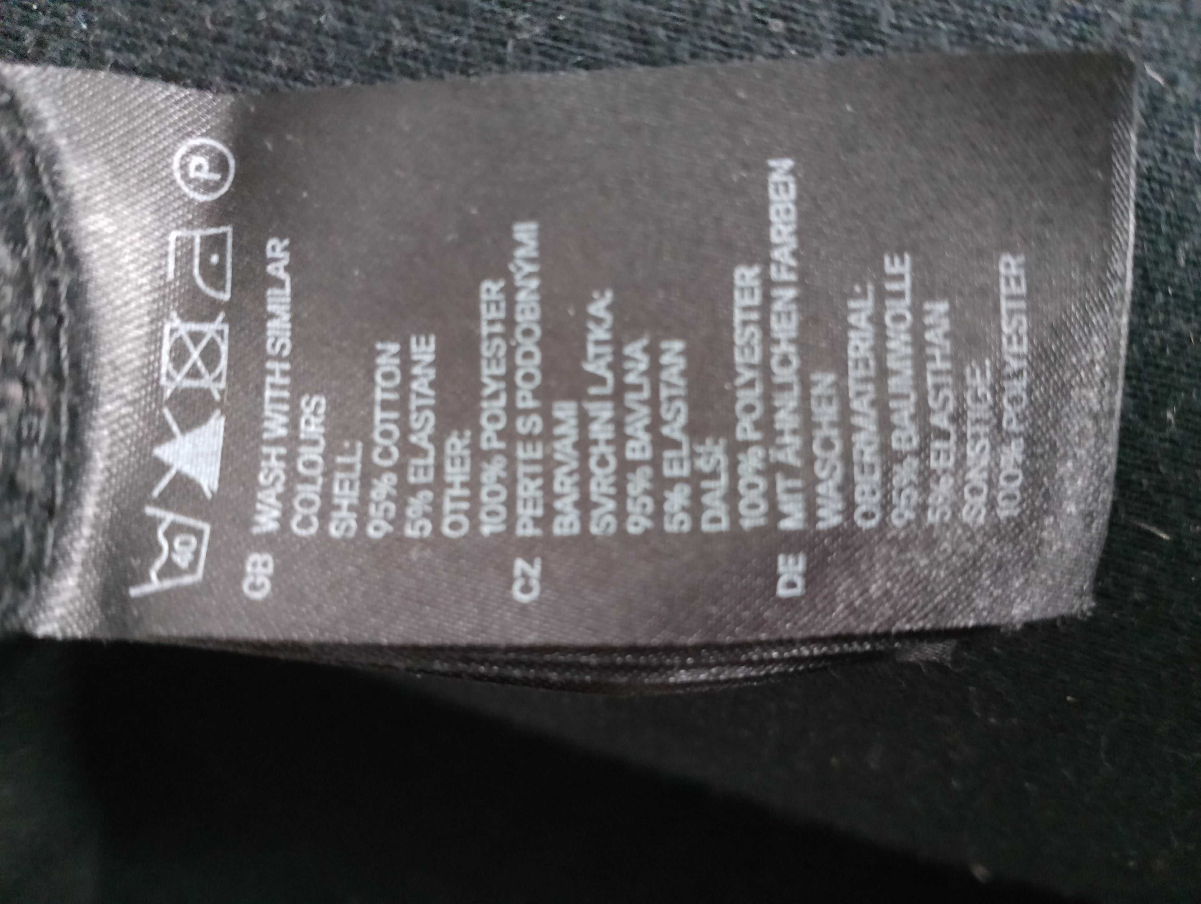 Bluzka czarna H&M z falbaną