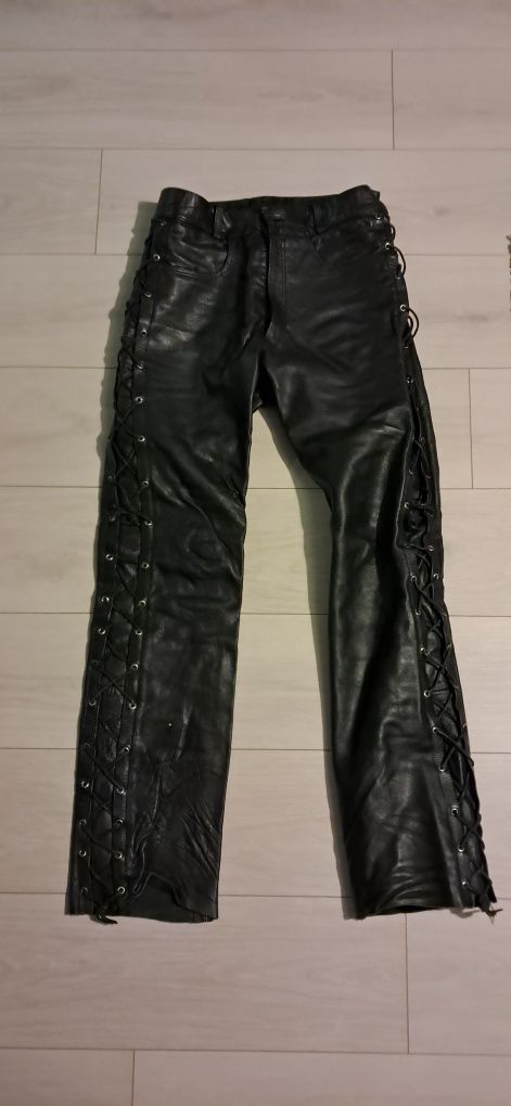 Spodnie skórzane motocyklowe damskie.