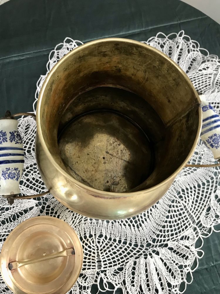 Бідон латунний . Великий . Антикварний .