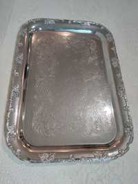 Продам бронзовый поднос с никелированным покрытием .Разнос латунный