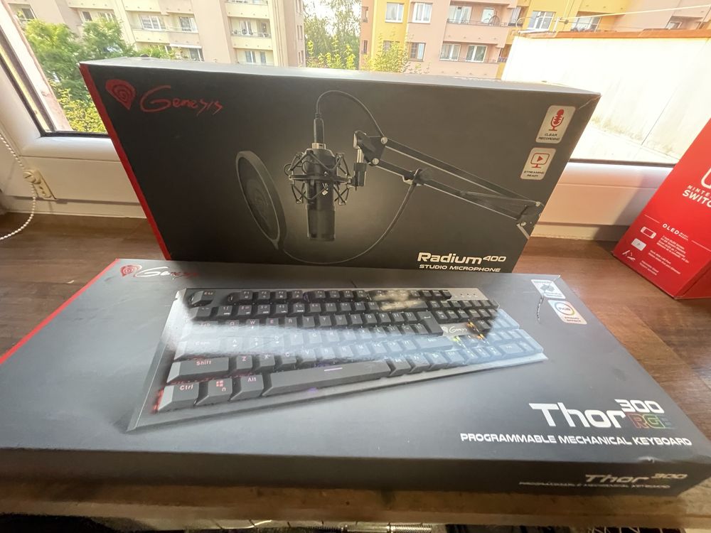 Klawaiturs thor 300 i mikrofon radium 400