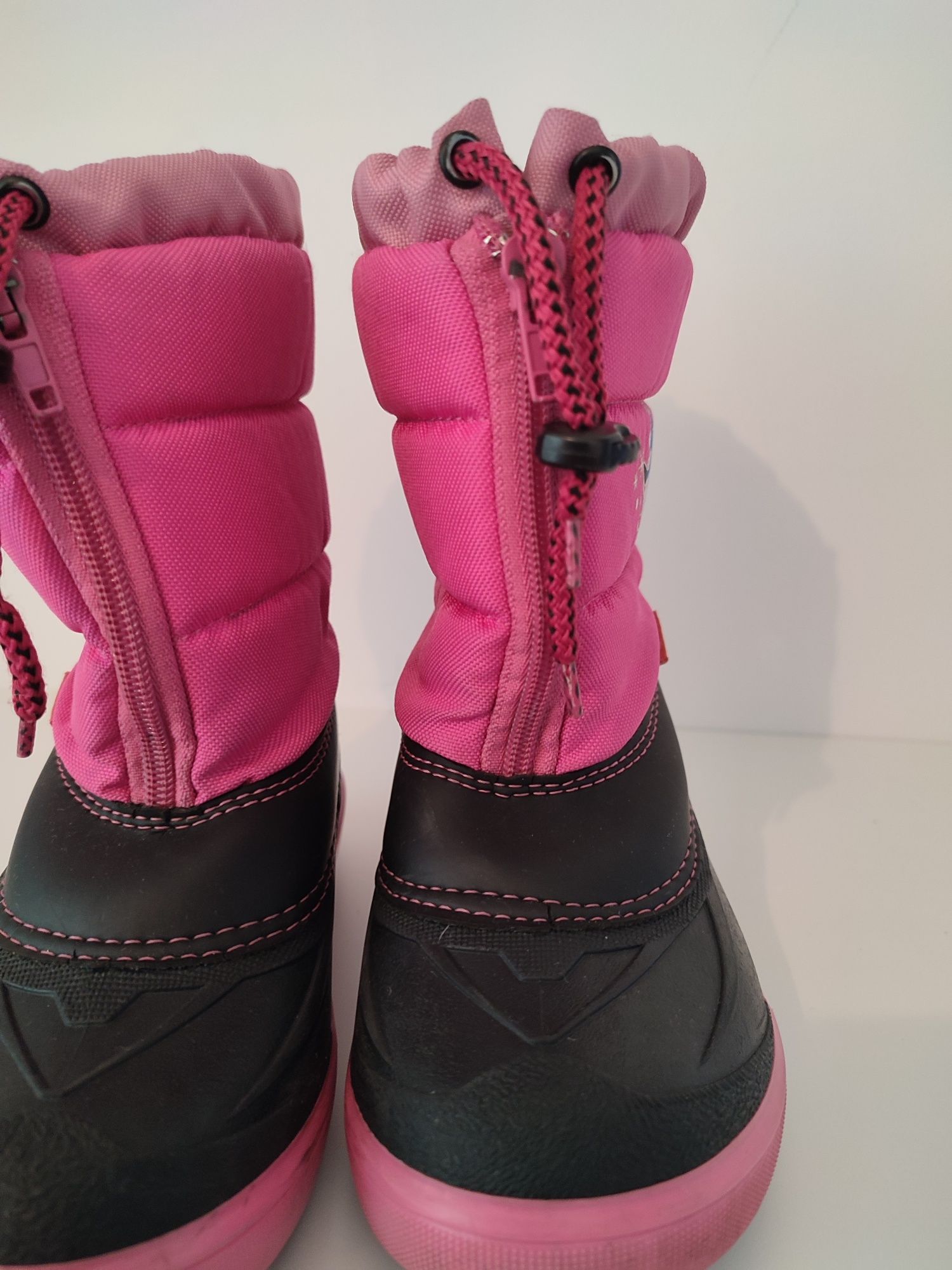 Nieprzemakalne gumowane ocieplane buty zimowe 28 29 dziewczece