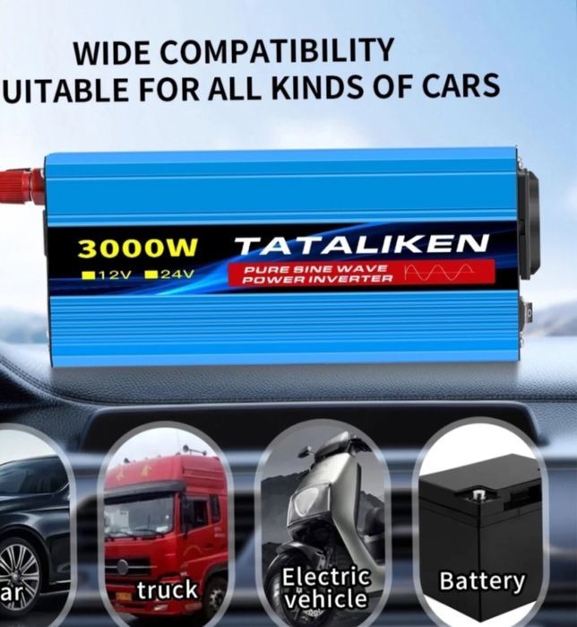 Інвектор чистий синус  3000w  24/220